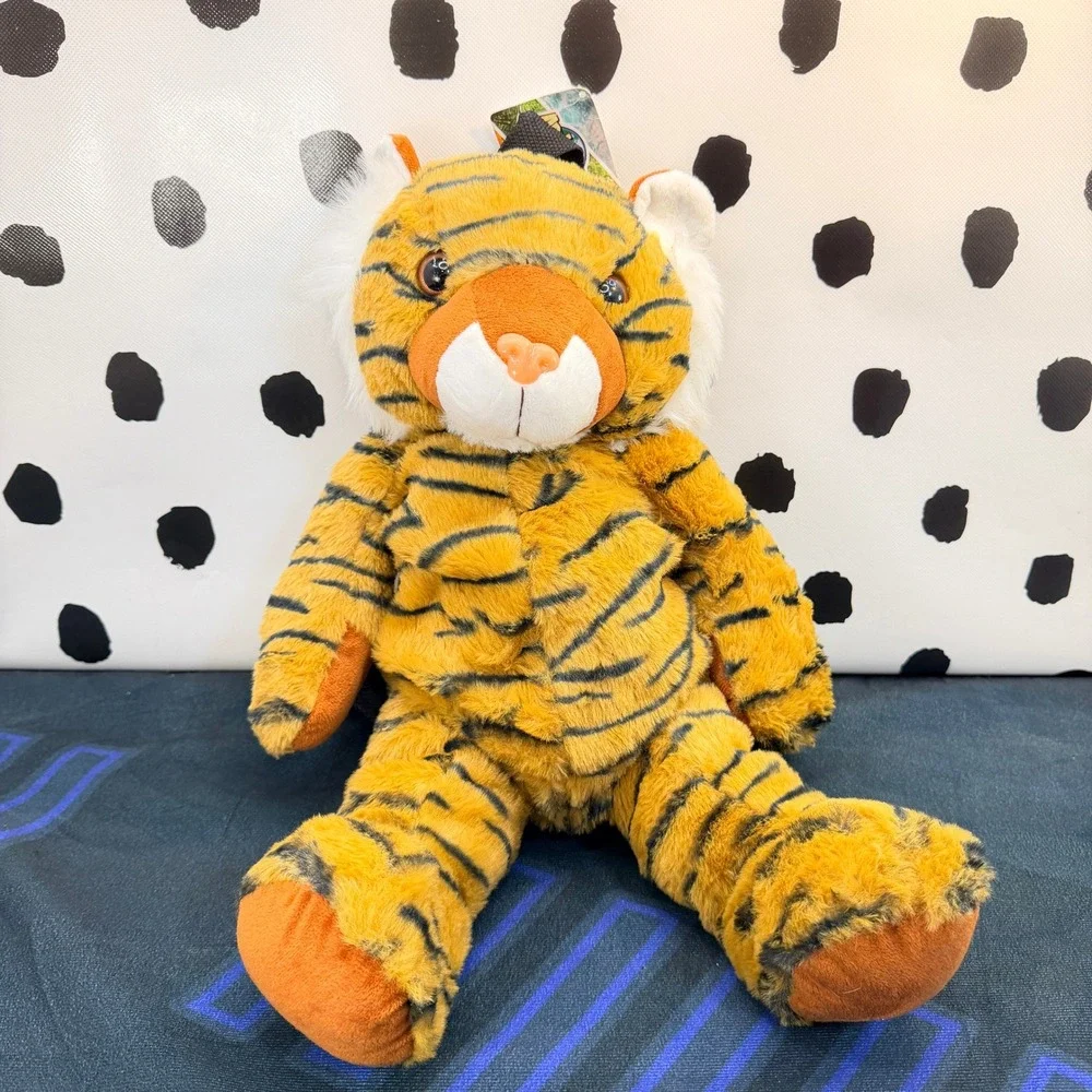 Adventure Planet Plush Backpack Kids Orange Tiger Striped Animal Bag